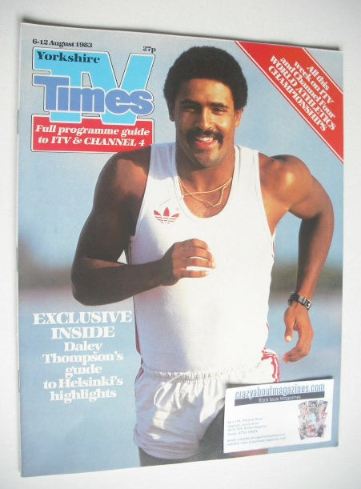 TV Times magazine - Daley Thompson cover (6-12 August 1983)