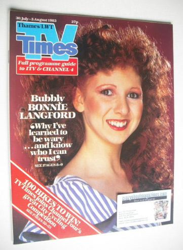 TV Times magazine - Bonnie Langford cover (30 July - 5 August 1983)