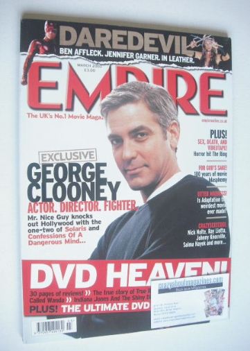 Empire magazine - George Clooney cover (March 2003 - Issue 165)