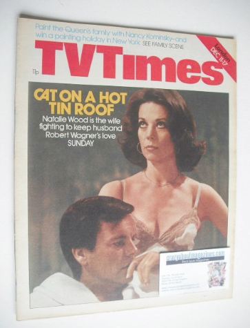 <!--1976-12-11-->TV Times magazine - Robert Wagner and Natalie Wood cover (