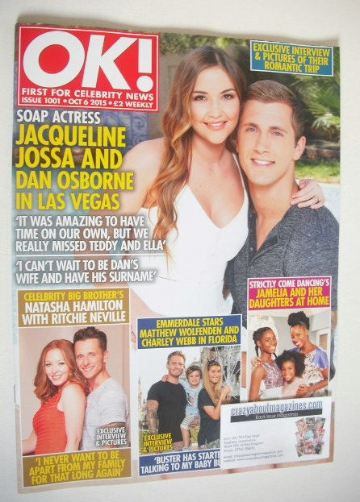 OK! magazine - Dan Osborne and Jacqueline Jossa cover (6 October 2015 - Issue 1001)
