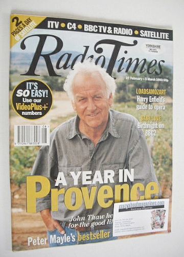 Radio Times magazine - John Thaw cover (27 February-5 March 1993)