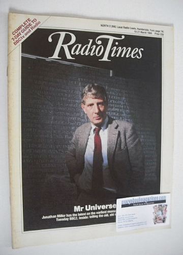 Radio Times magazine - Jonathan Miller cover (15-21 March 1986)