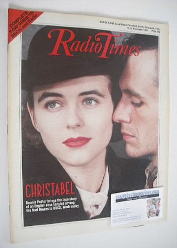 Radio Times magazine - Liz Hurley cover (12-18 November 1988)