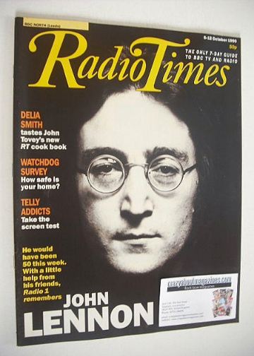 Radio Times magazine - John Lennon cover (6-12 October 1990)