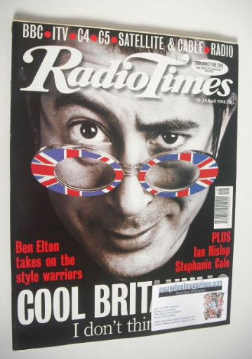 <!--1998-04-18-->Radio Times magazine - Ben Elton cover (18-24 April 1998)