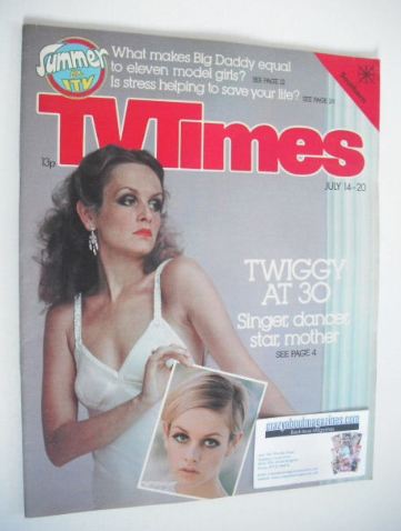 TV Times magazine - Twiggy cover (14-20 July 1979)