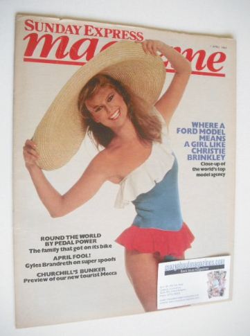 Sunday Express magazine - 1 April 1984 - Christie Brinkley cover