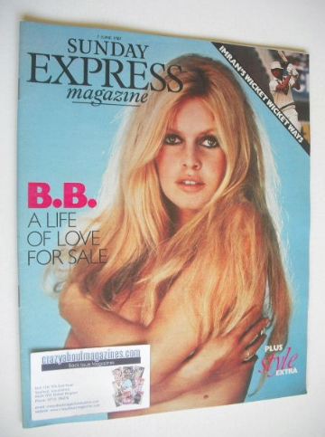 Sunday Express magazine - 7 June 1987 - Brigitte Bardot cover