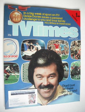 TV Times magazine - Dickie Davies cover (21-27 March 1981)