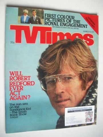 TV Times magazine - Robert Redford cover (14-20 March 1981)