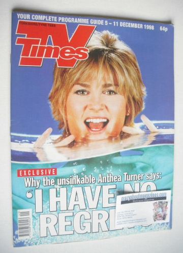 TV Times magazine - Anthea Turner cover (5-11 December 1998)