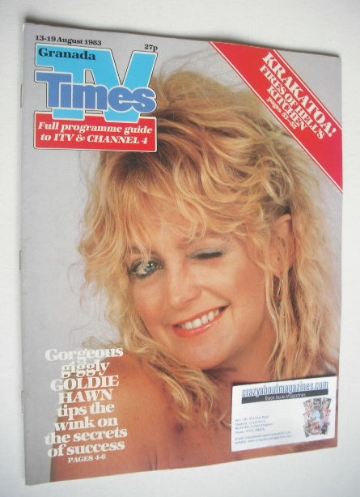 <!--1983-08-13-->TV Times magazine - Goldie Hawn cover (13-19 August 1983)