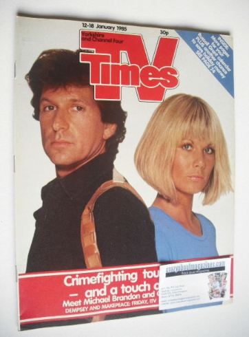 TV Times magazine - Michael Brandon and Glynis Barber cover (12-18 January 1985)