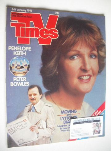 TV Times magazine - Penelope Keith cover (5-11 January 1985)