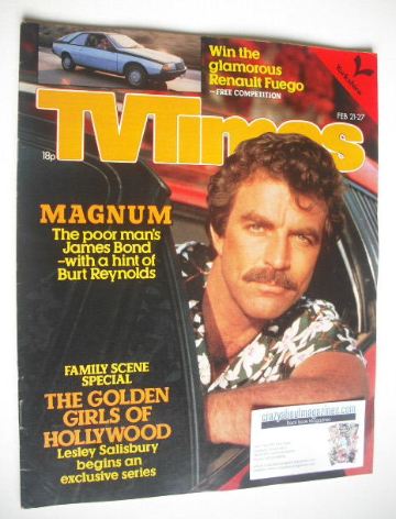 TV Times magazine - Tom Selleck cover (21-27 February 1981)