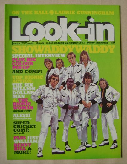 <!--1977-08-27-->Look In magazine - Showaddywaddy cover (27 August 1977)