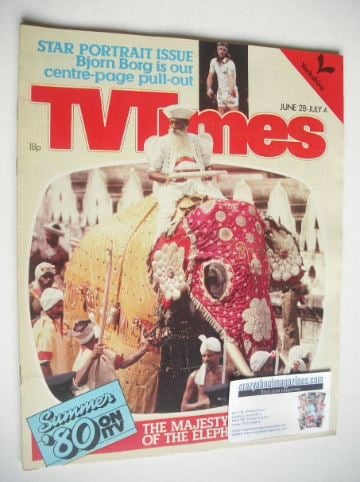 TV Times magazine - Elephant cover (28 June - 4 July 1980)