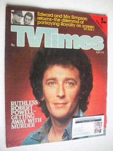 TV Times magazine - Robert Powell cover (5-11 July 1980)