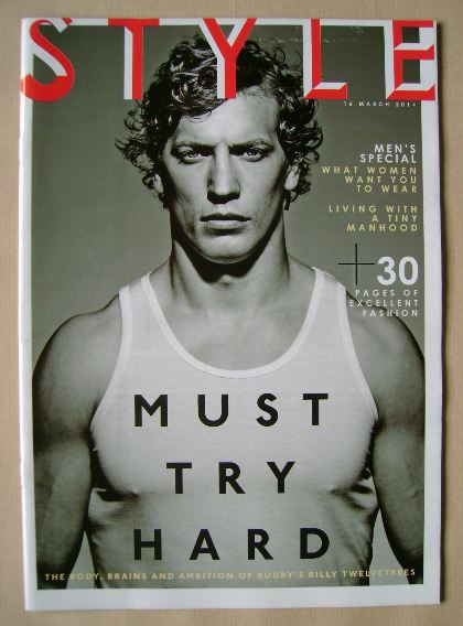 <!--2014-03-16-->Style magazine - Billy Twelvetrees cover (16 March 2014)