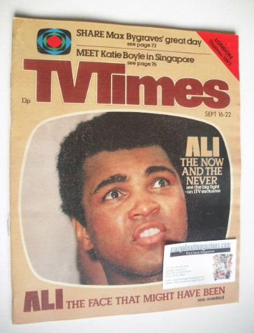 TV Times magazine - Muhammad Ali cover (16-22 September 1978)