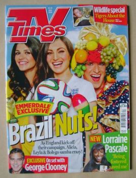 TV Times magazine - Natalie Anderson, Roxy Shahidi and Tony Audenshaw cover (14-20 June 2014)