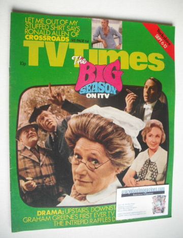 <!--1975-09-06-->TV Times magazine - The Big Season on ITV cover (6-12 Sept