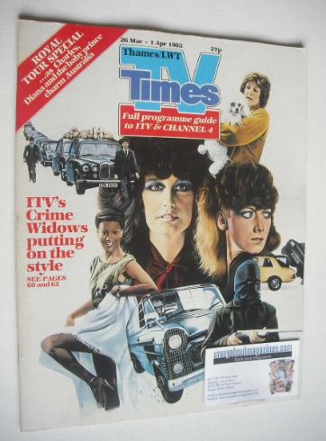 TV Times magazine - Crime Widows cover (26 March - 1 April 1983)