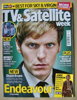 TV & Satellite Week magazine - Shaun Evans cover (29 March - 4 April 2014)