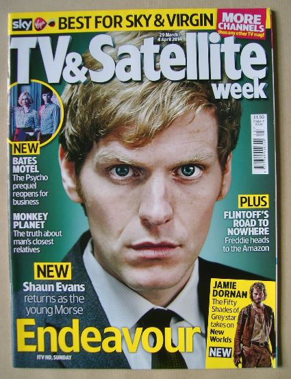 <!--2014-03-29-->TV & Satellite Week magazine - Shaun Evans cover (29 March