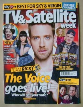 TV & Satellite Week magazine - The Voice cover (22-28 March 2014)
