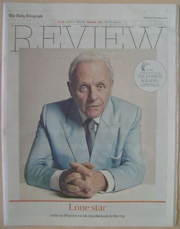 The Daily Telegraph Review newspaper supplement - 31 October 2015 - Anthony Hopkins cover