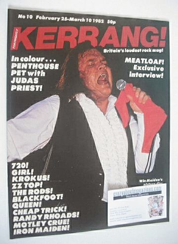Kerrang magazine - Meatloaf cover (25 February - 10 March 1982 - Issue 10)