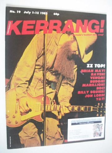 <!--1982-07-01-->Kerrang magazine - ZZ Top cover (1-15 July 1982 - Issue 19