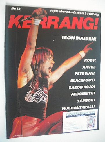 Kerrang magazine - Iron Maiden cover (23 September - 6 October 1982 - Issue 25)