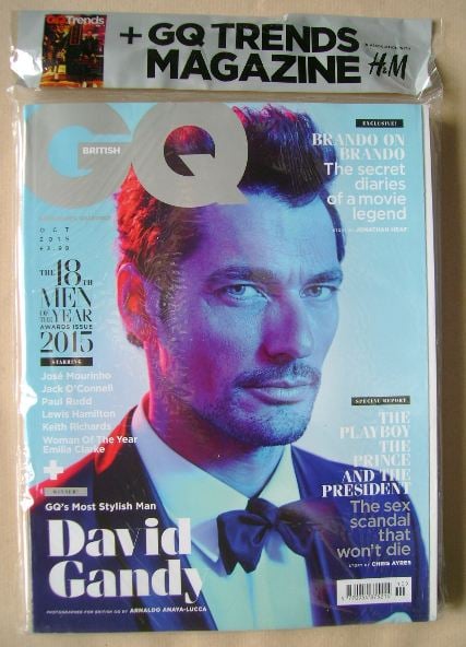 British GQ magazine - October 2015 - David Gandy cover