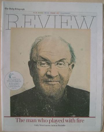 The Daily Telegraph Review newspaper supplement - 5 September 2015 - Salman Rushdie cover