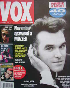 VOX magazine - Morrissey cover (November 1990 - Issue 2)