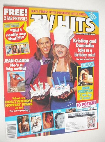 TV Hits magazine - September 1992 - Kristian Schmid & Danniella Westbrook cover