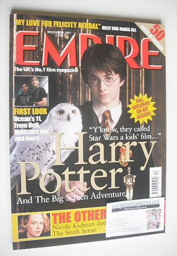 Empire magazine - Daniel Radcliffe Harry Potter cover (December 2001 - Issue 150)