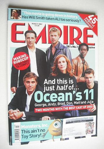 <!--2002-03-->Empire magazine - Ocean's 11 cover (March 2002 - Issue 153)