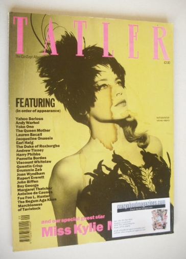 Tatler magazine - September 1989 - Kylie Minogue cover