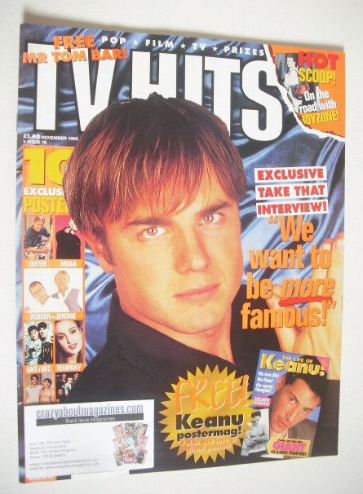 TV Hits magazine - November 1995 - Gary Barlow cover