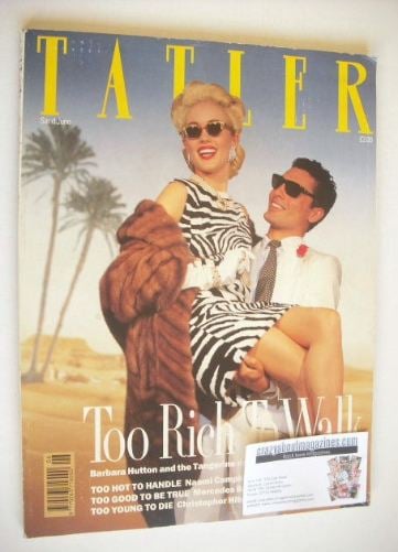 Tatler magazine - June 1989 - Too Rich To Walk cover