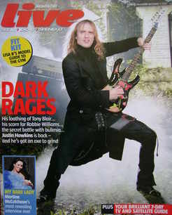 Live magazine - Justin Hawkins cover (11 December 2005)