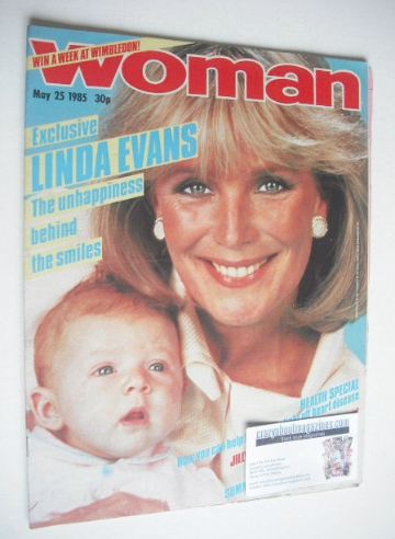 <!--1985-05-25-->Woman magazine - Linda Evans cover (25 May 1985)