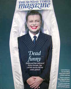 <!--2009-02-22-->The Sunday Times magazine - Ricky Gervais cover (22 Februa