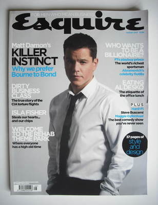 Esquire magazine - Matt Damon cover (August 2007)