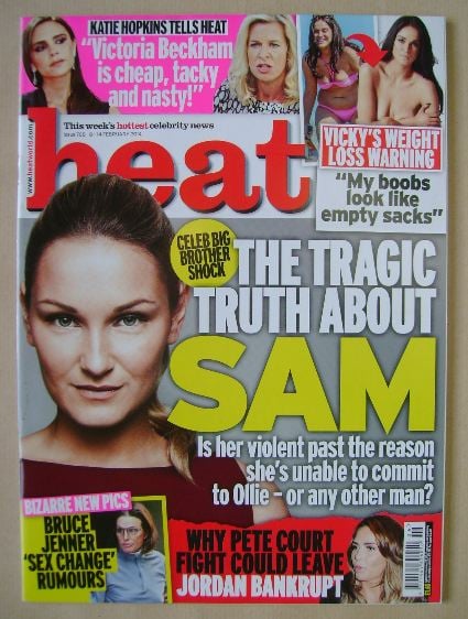Heat magazine - Sam Faiers cover (8-14 February 2014)
