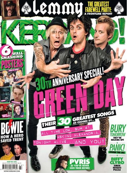 Kerrang magazine - Green Day cover (23 January 2016 - Issue 1603)